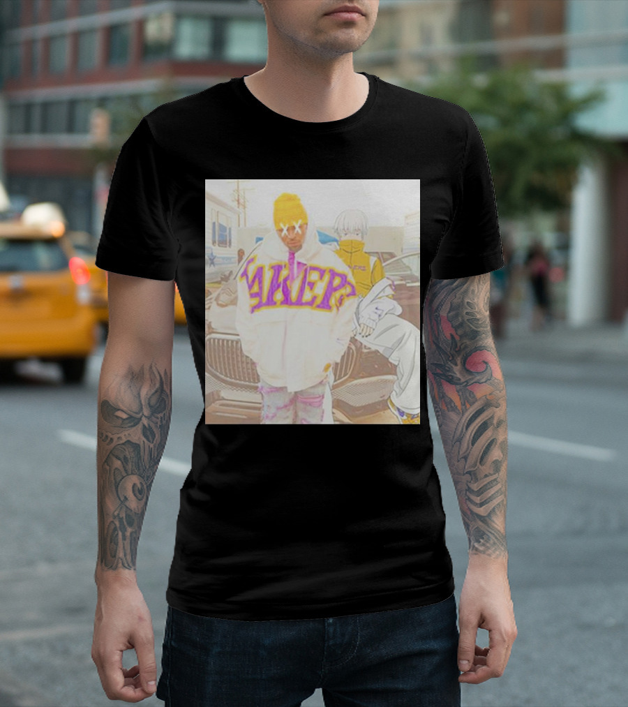 Chris Brown Lakers Jacket x Toge Inumaki Cursed Speech Collaboration T-Shirt