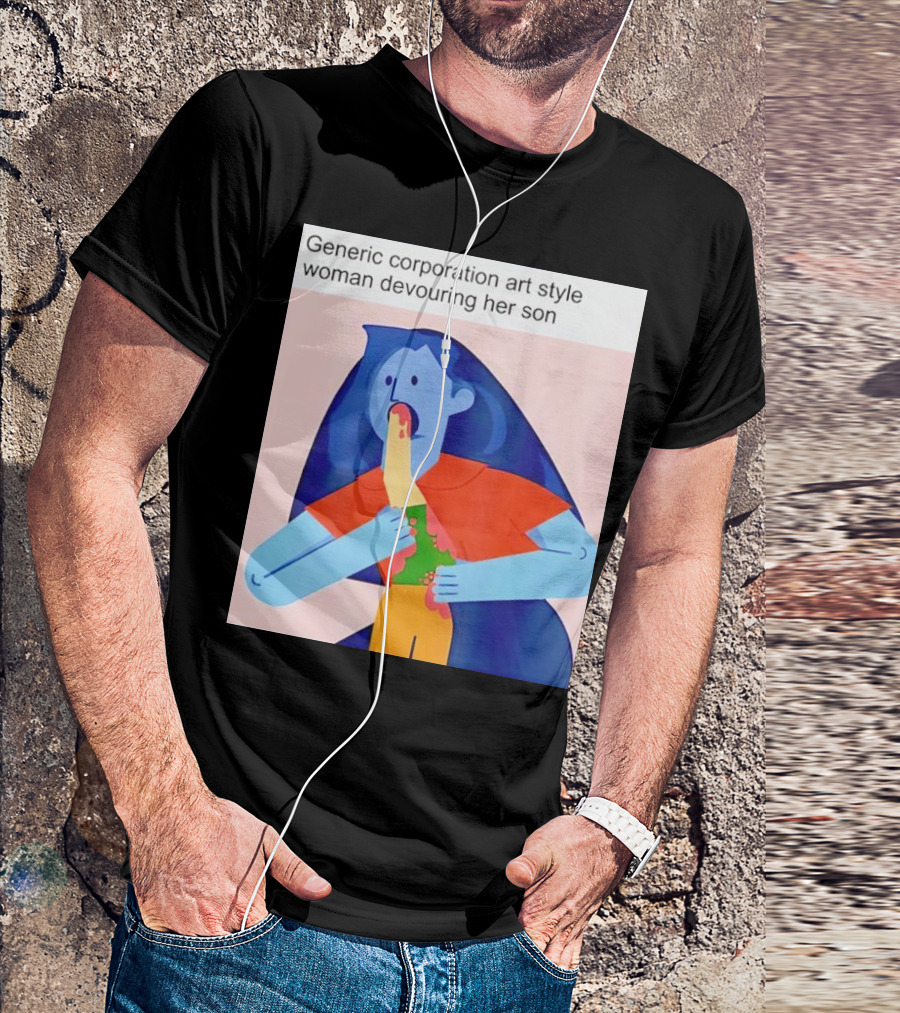 Generic Corporation Art Style Woman Devouring Her Son T-Shirt