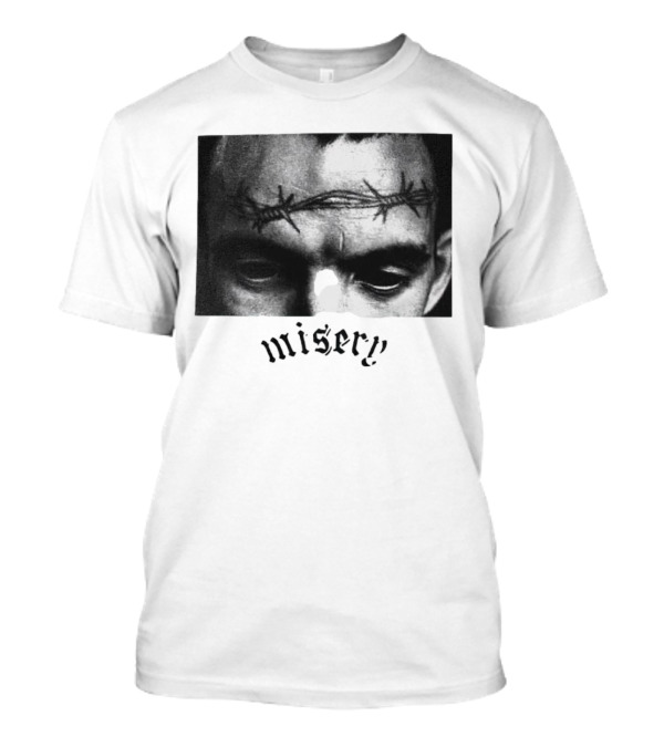 Misery Barbed Wire Forehead Face T-Shirt