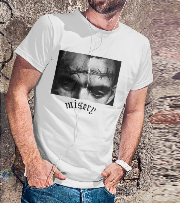 Misery Barbed Wire Forehead Face T-Shirt