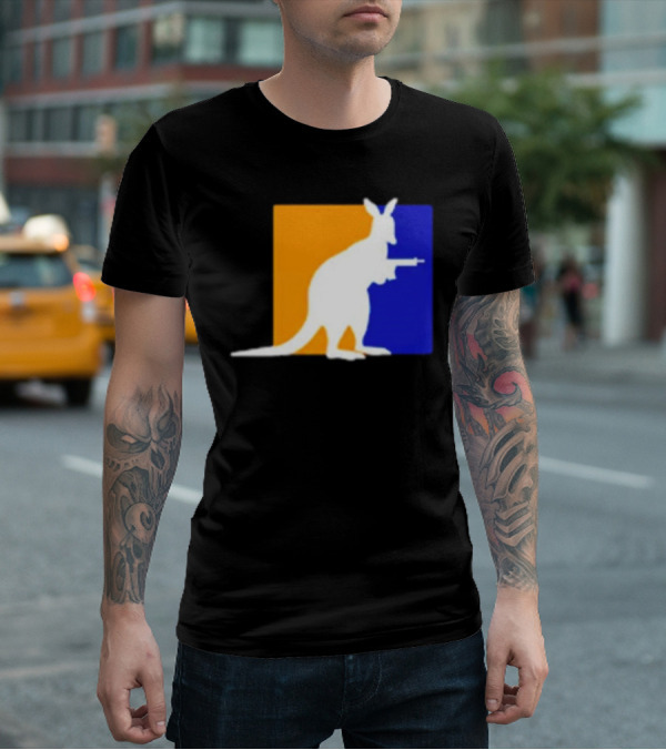 Thunder Down Under Kangaroo With Gun Australia T-Shirt
