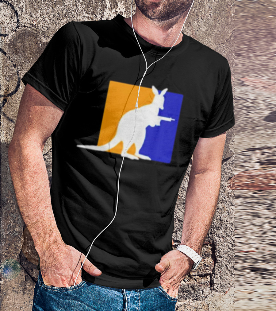 Thunder Down Under Kangaroo With Gun Australia T-Shirt