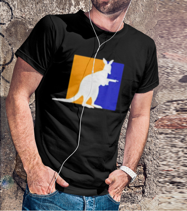 Thunder Down Under Kangaroo With Gun Australia T-Shirt