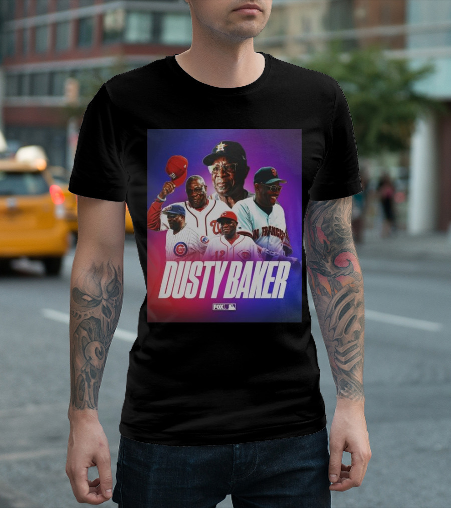 Dusty Baker MLB Teams Legacy with Fox Sports T-Shirt