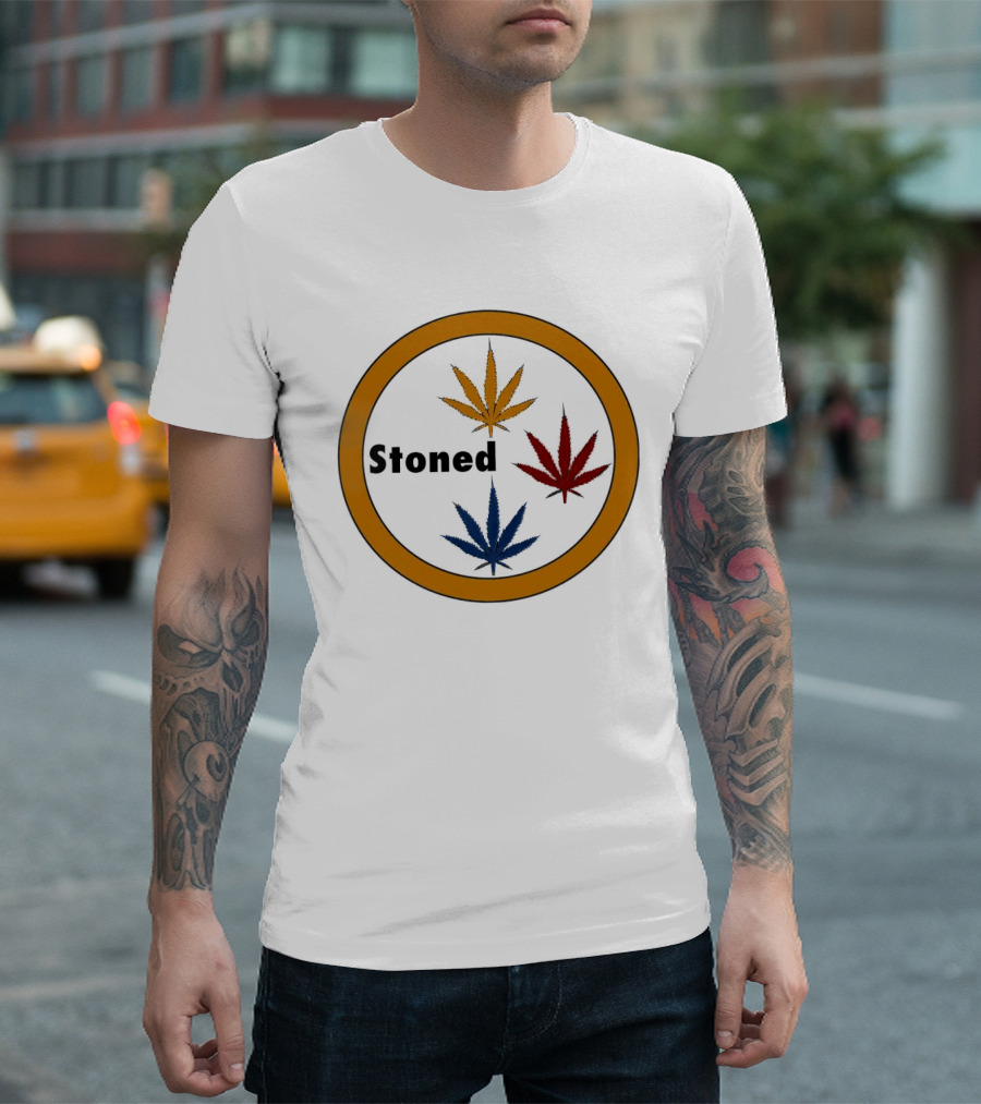 Pittsburgh Steelers Stoned Marijuana Leaf T-Shirt