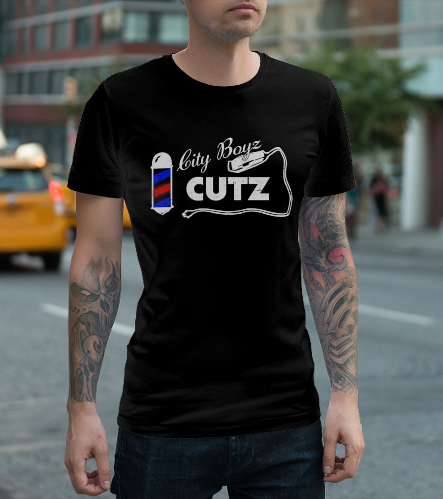 City Boyz Cutz Barber Pole Clippers T-Shirt