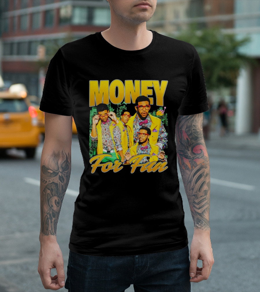 Money For Fun Vintage Drake Style Urban Fashion T-Shirt