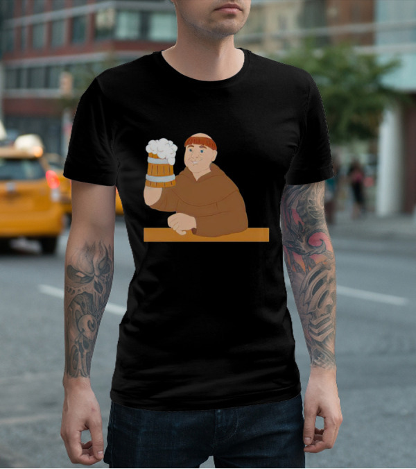Socktoberfest Monk Raising Beer Mug T-Shirt