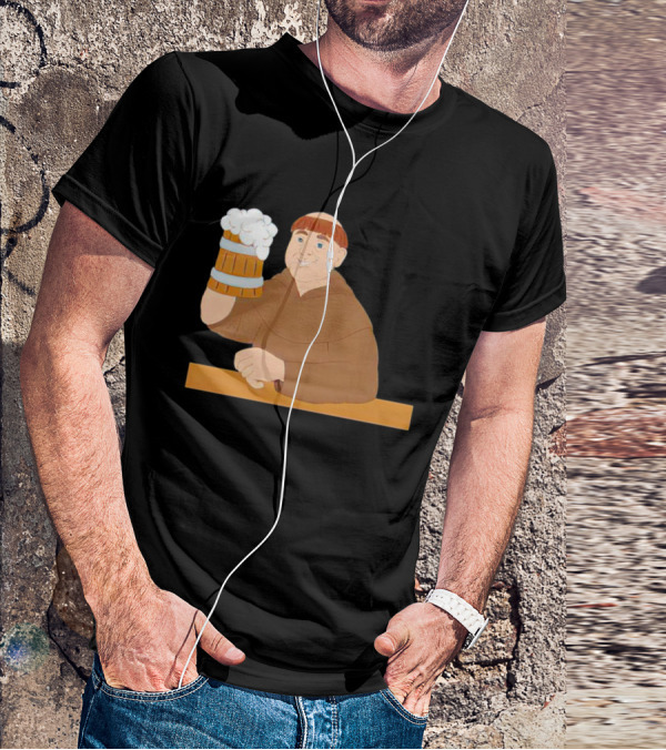 Socktoberfest Monk Raising Beer Mug T-Shirt