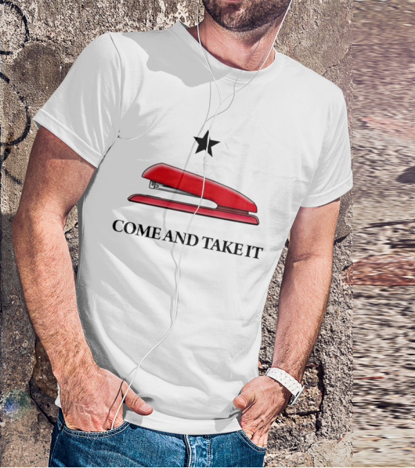 Red Stapler Come And Take It Star Icon Tradition T-Shirt