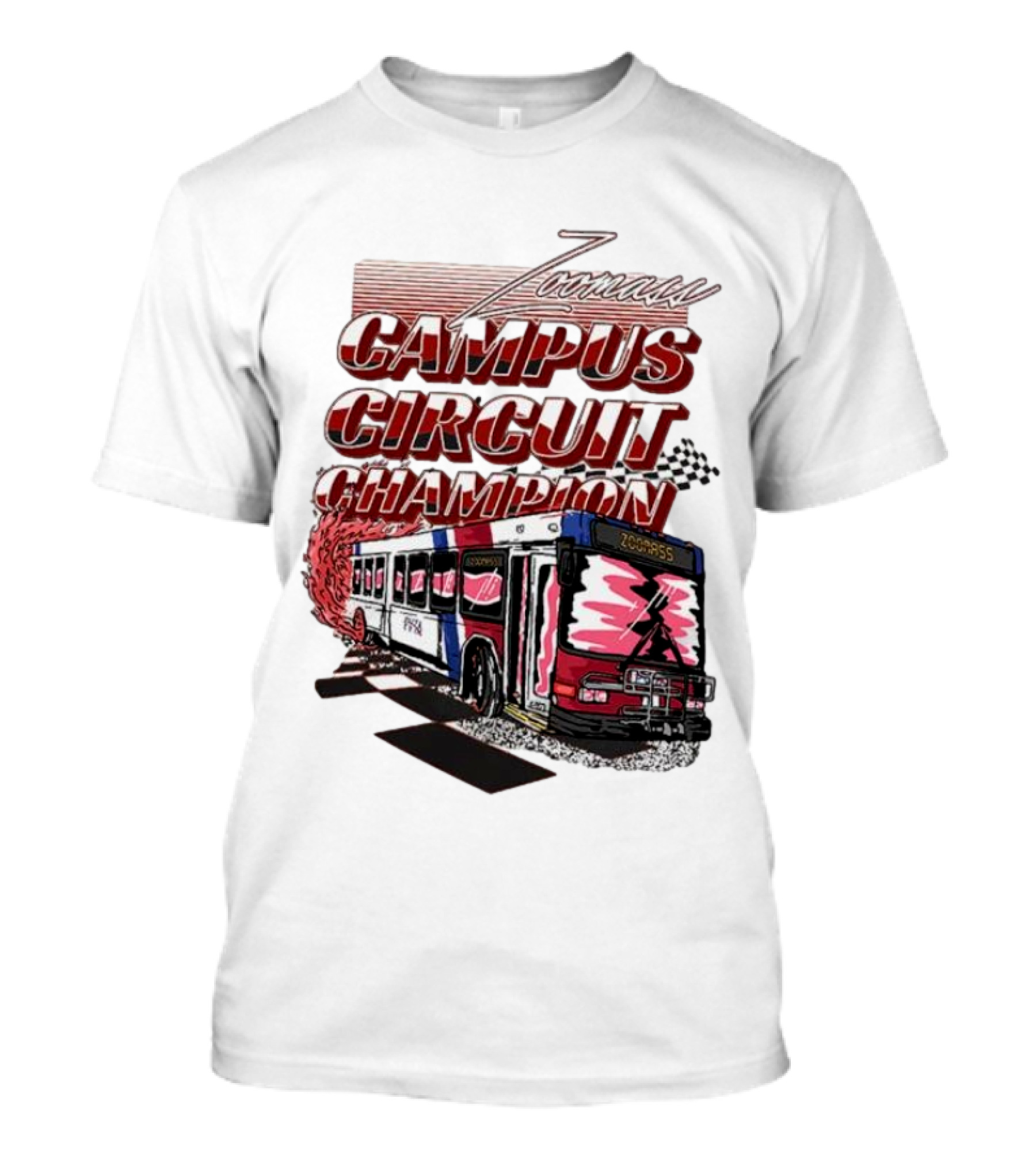 Campus Circuit Champion Zoombus Racing Bus T-Shirt