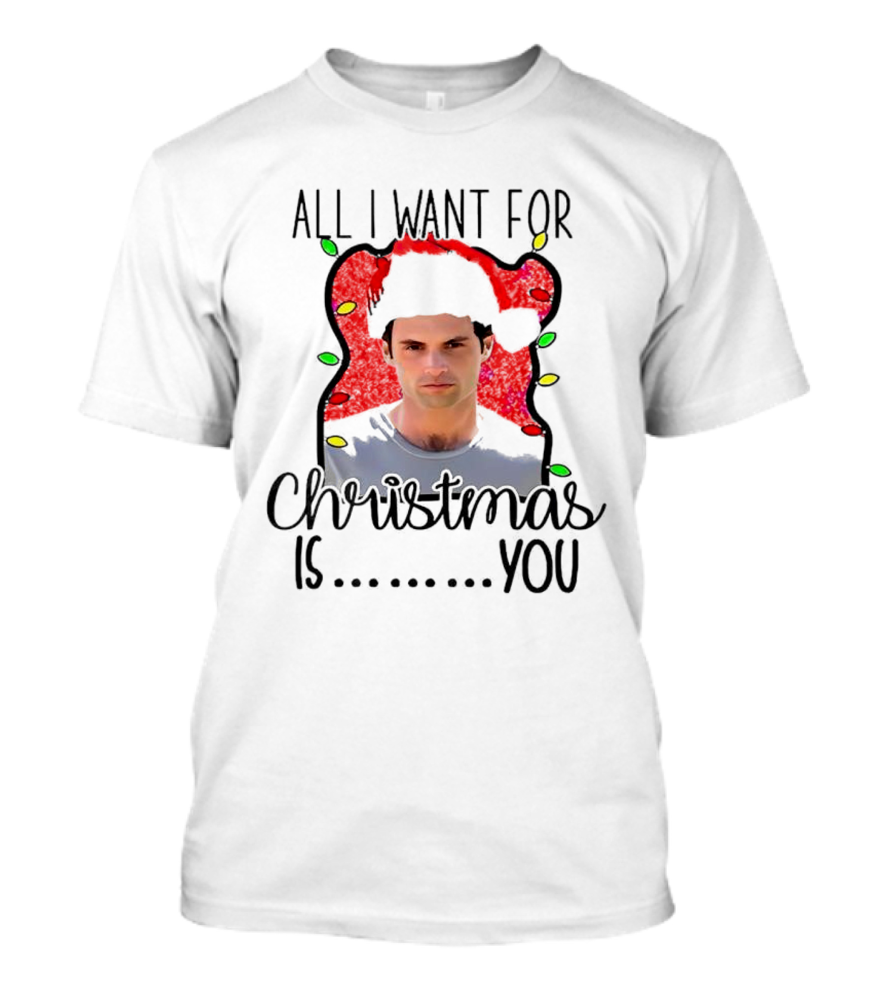 All I Want For Christmas Is You Joe Goldberg Festive Lights T-Shirt