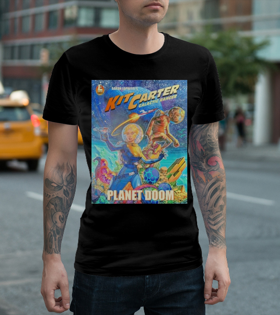 Kit Carter Galactic Ranger Planet Doom Halloween Edition Comic Cover T-Shirt