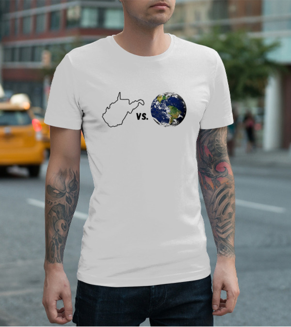 West Virginia Vs. Earth Map Challenge T-Shirt