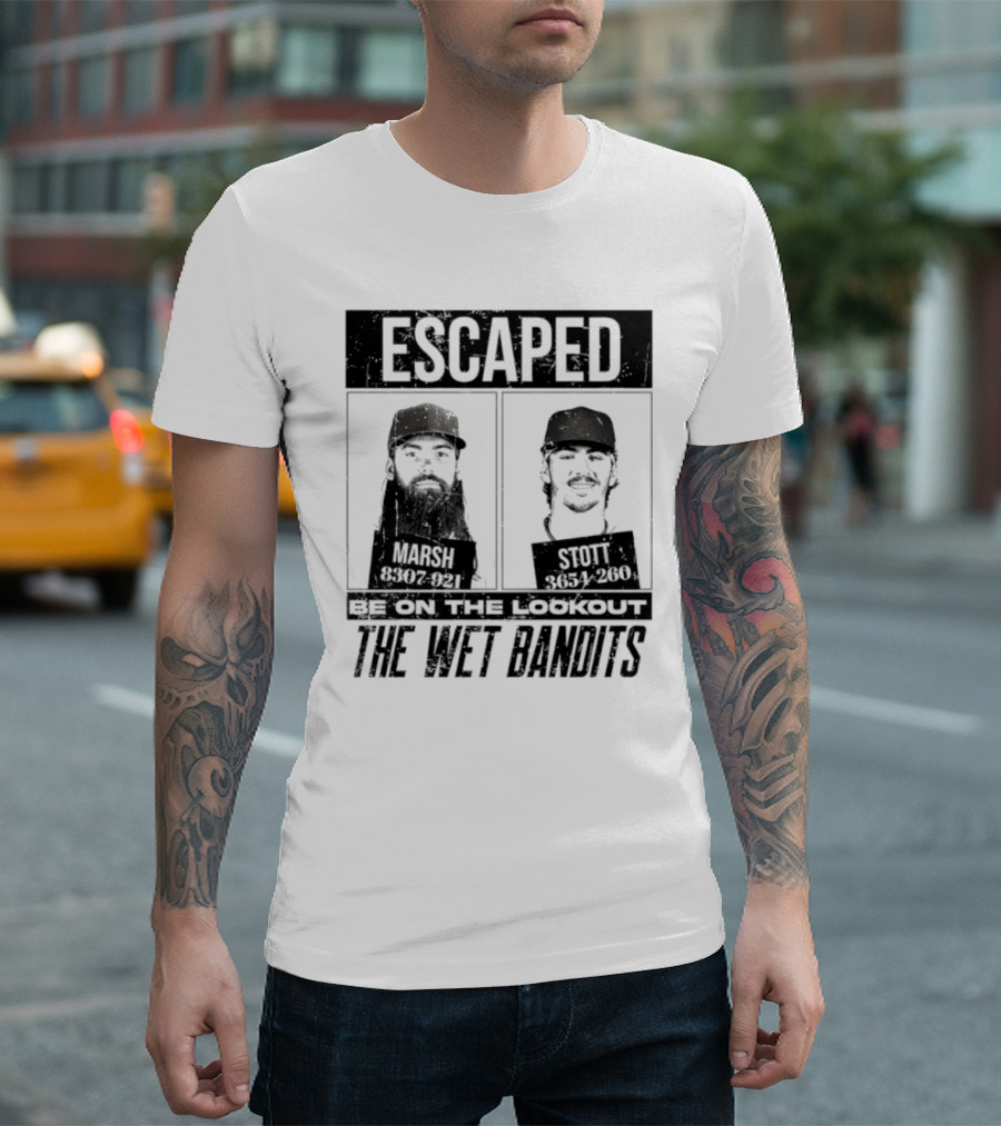 Escaped Be On The Lookout Wet Bandits Marsh Stott T-Shirt