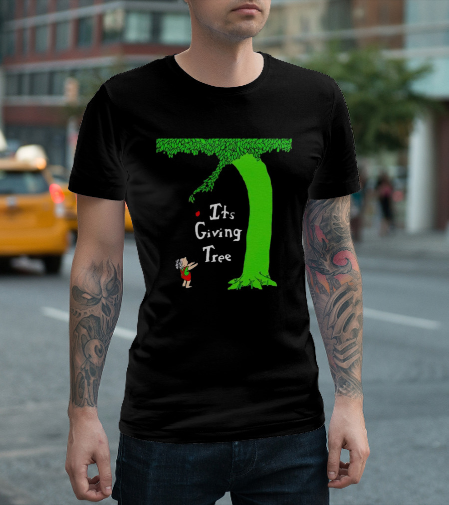 Its Giving Tree With Child And Green Tree T-Shirt