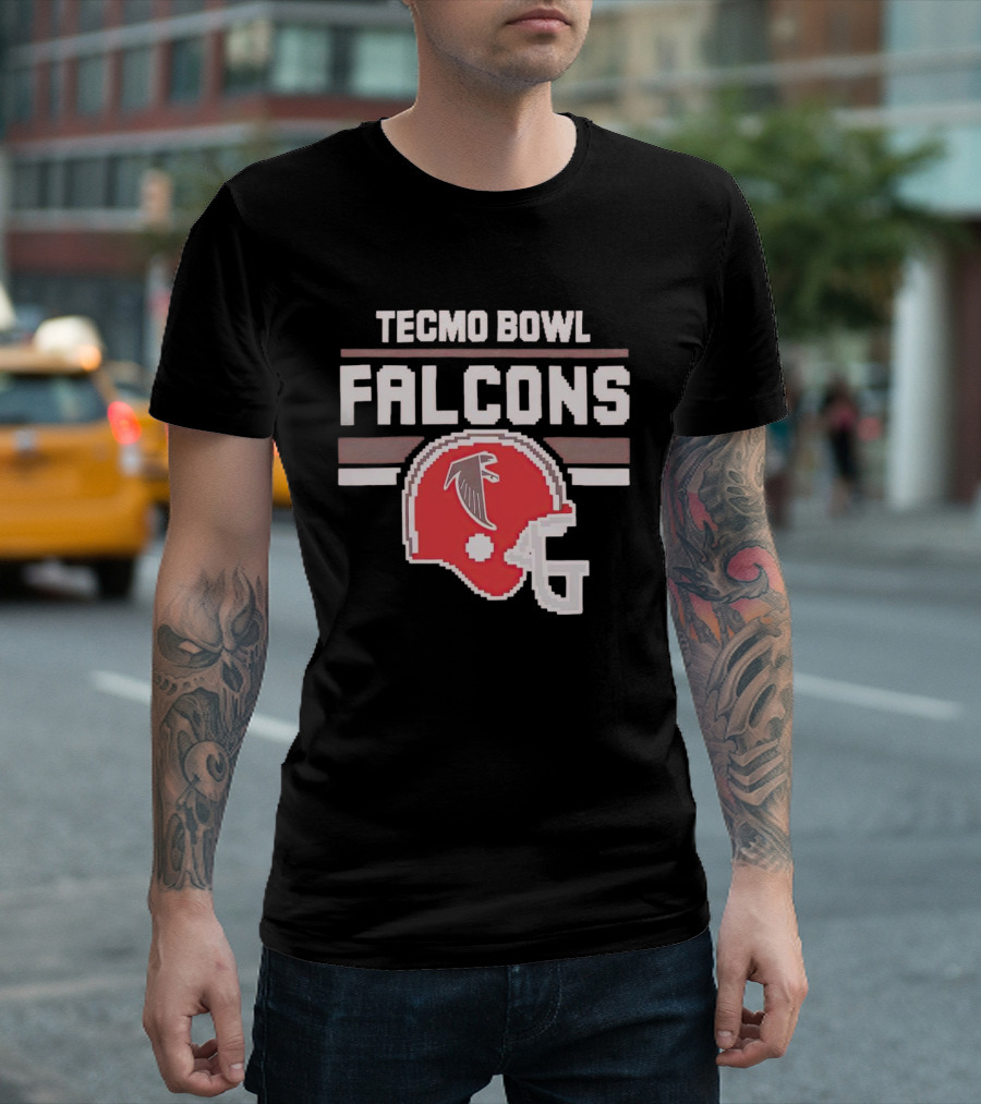 Tecmo Bowl Falcons Helmet Retro Atlanta Football T-Shirt