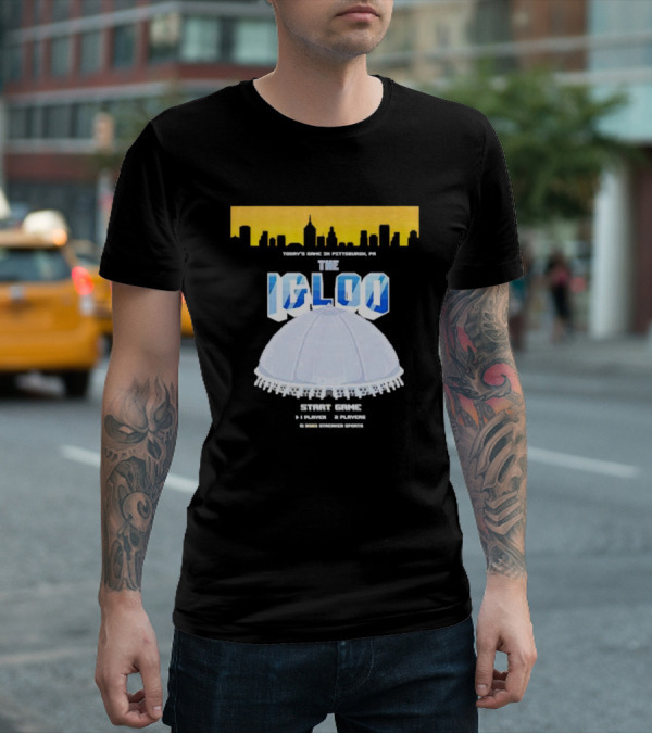 8-Bit Start Game Pittsburgh PA The Igloo Retro Skyline T-Shirt