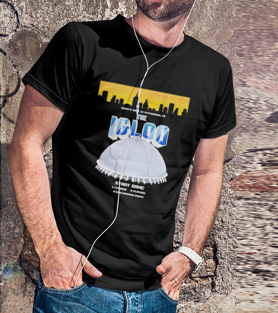 8-Bit Start Game Pittsburgh PA The Igloo Retro Skyline T-Shirt