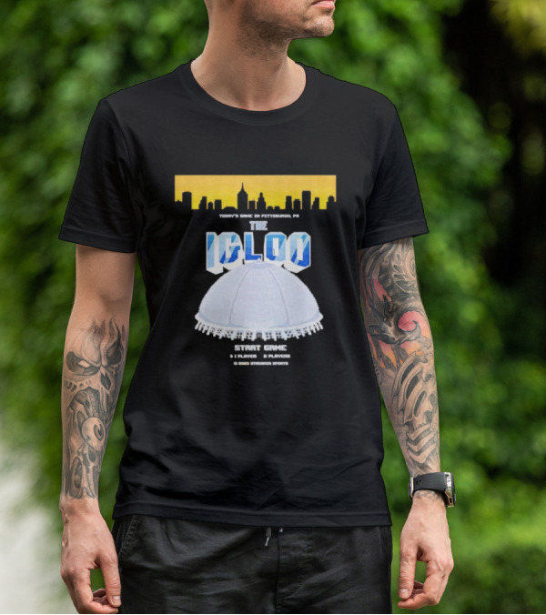 8-Bit Start Game Pittsburgh PA The Igloo Retro Skyline T-Shirt