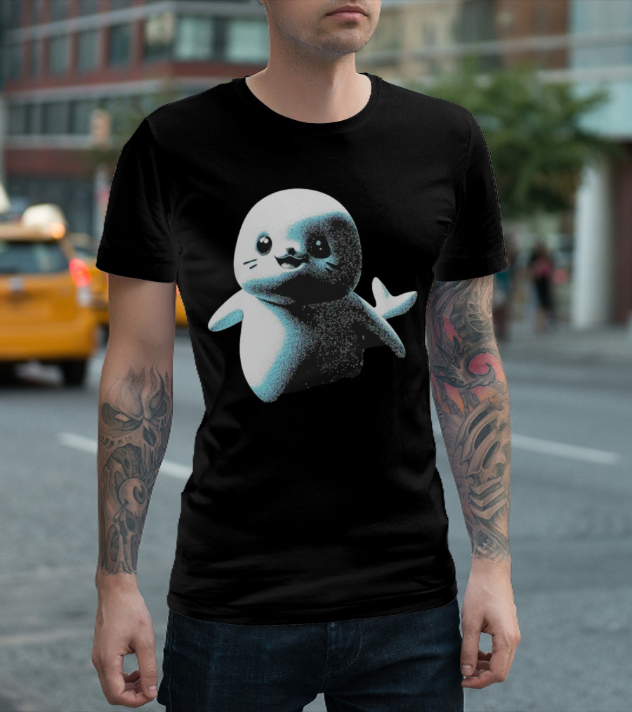 Distressed Spectre Sappy Seals Cute Sea Animal T-Shirt