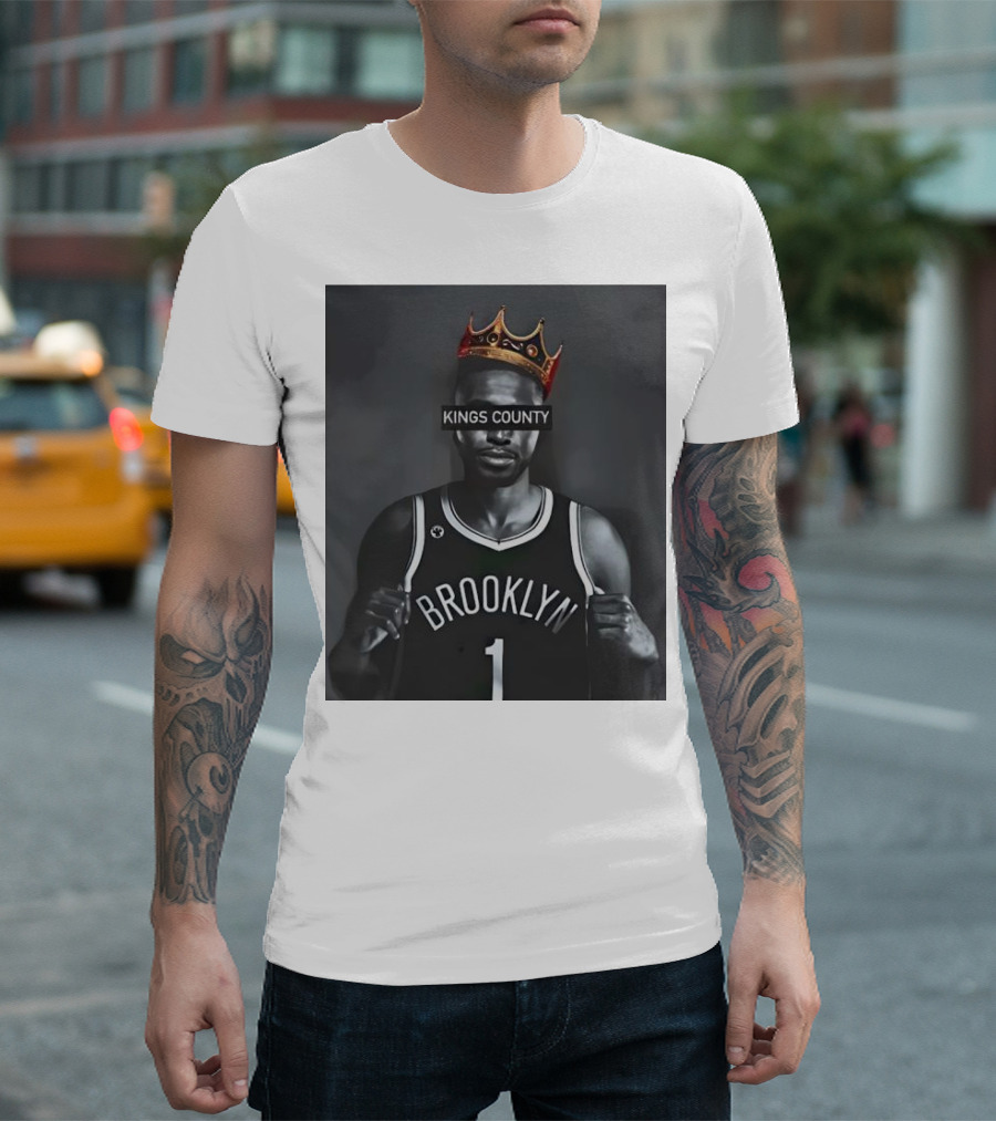 Mikal Bridges Kings County Brooklyn Basketball Crown T-Shirt