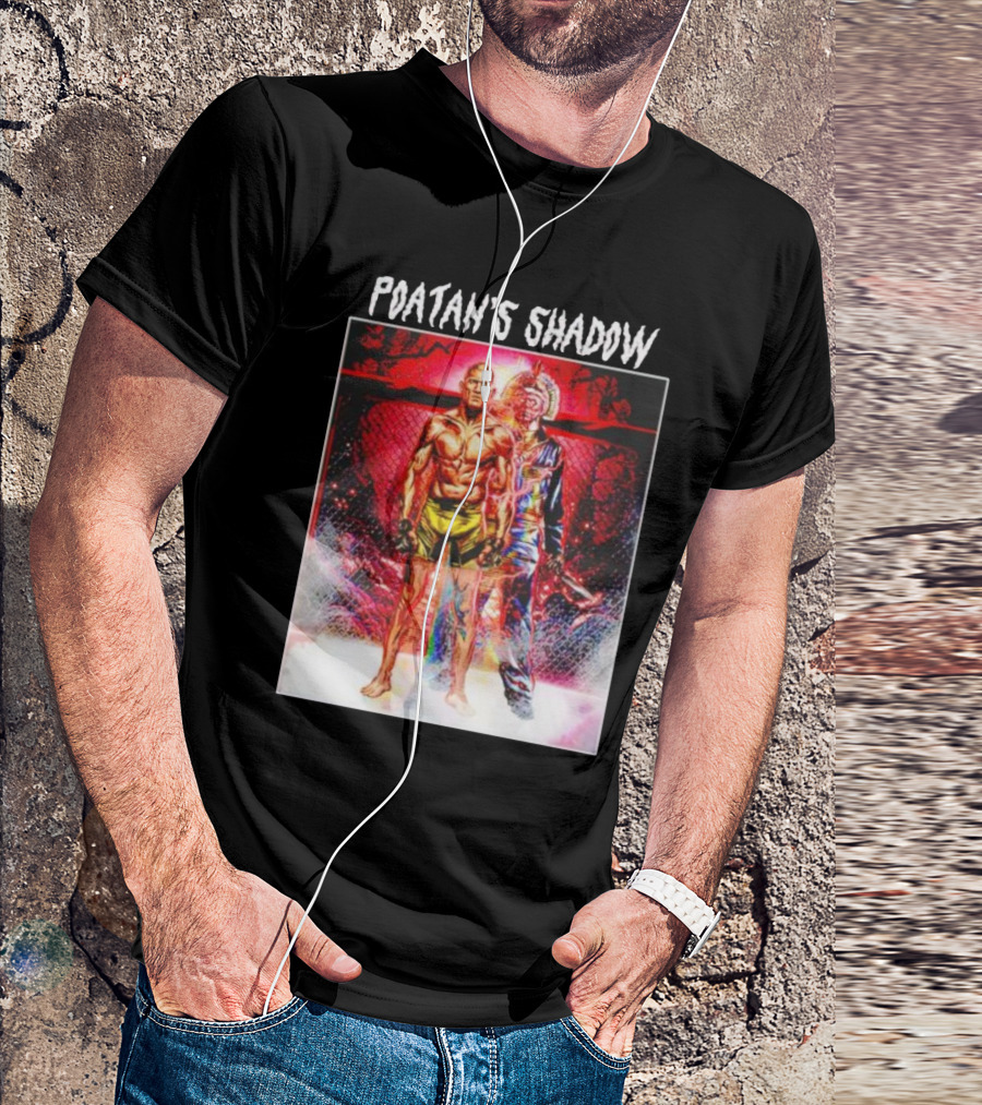 Poatan's Shadow Dual Persona Warrior In Fight Arena T-Shirt