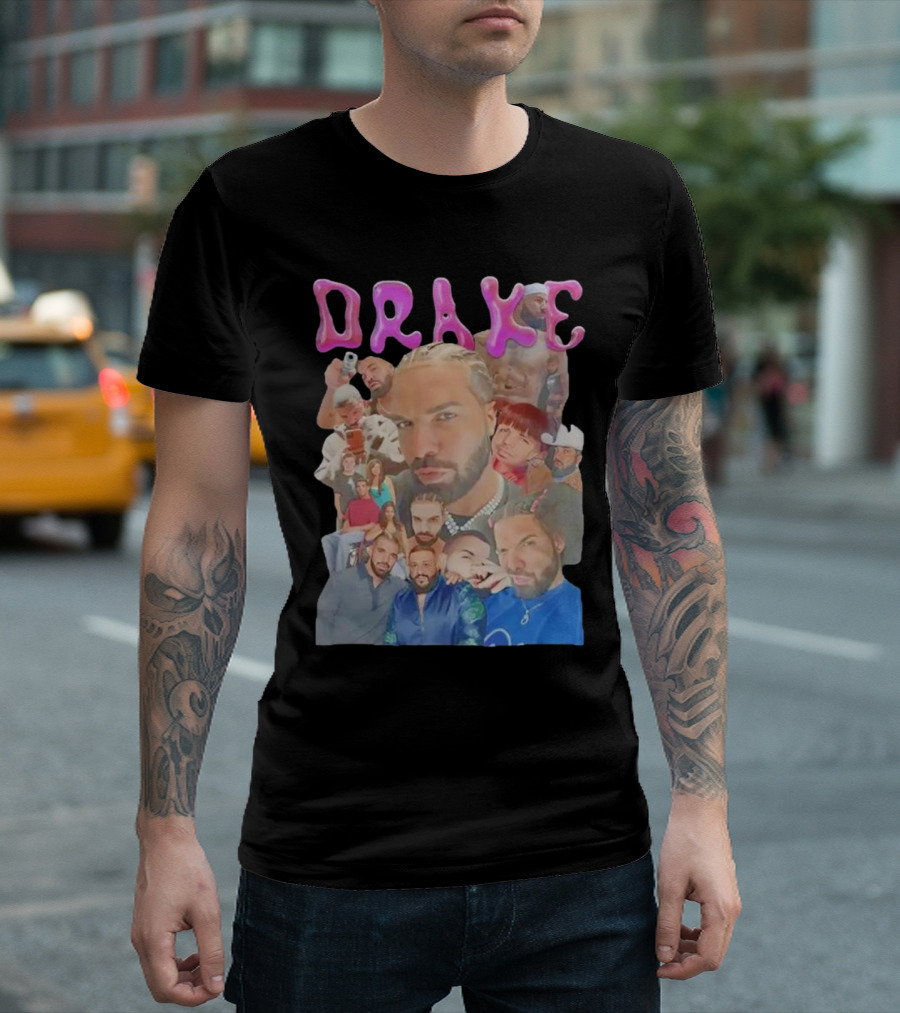 Drake Multi-Portrait Collage T-Shirt