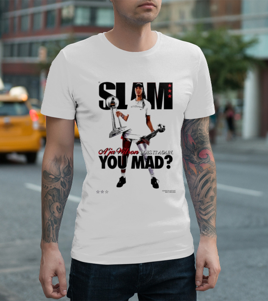 SLAM A'ja Wilson Does It Again You Mad? T-Shirt