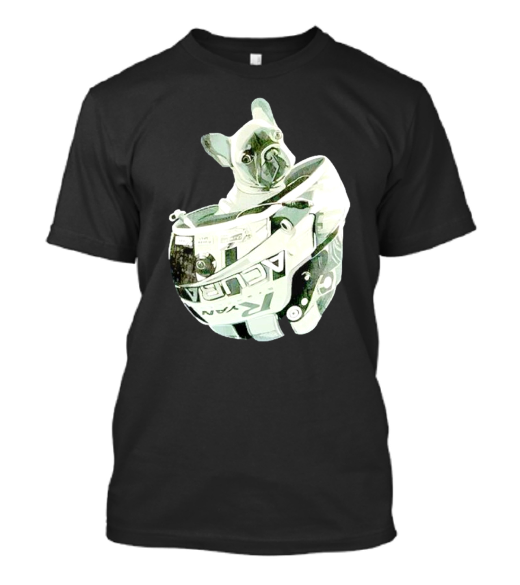 Franklin Beans Eversley French Bulldog Racing Helmet Acura Formula T-Shirt