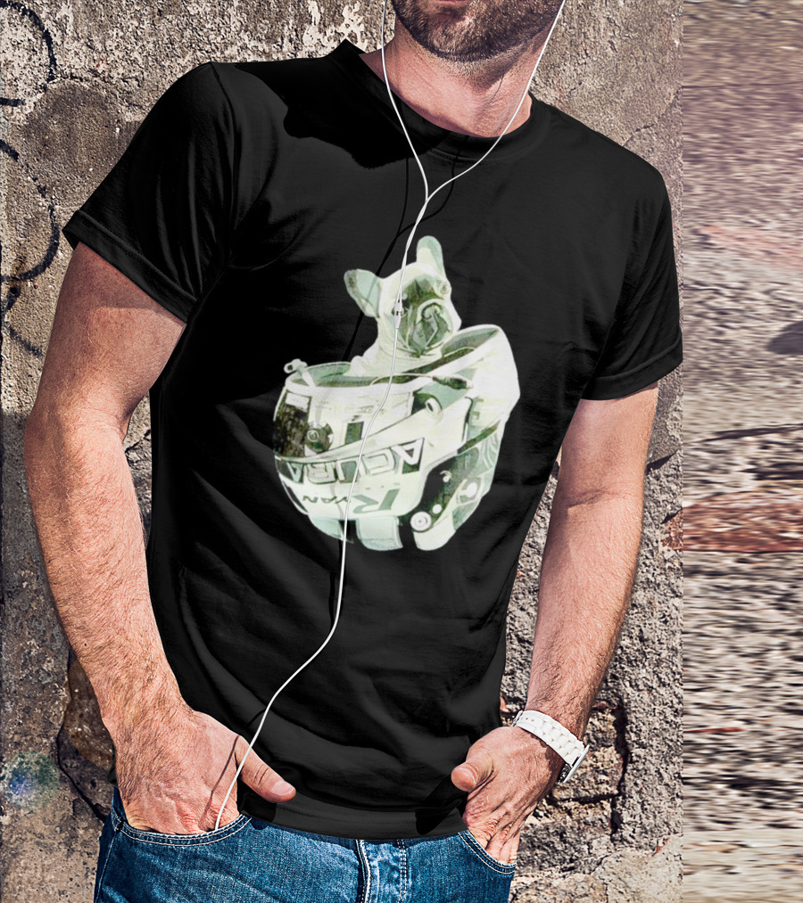 Franklin Beans Eversley French Bulldog Racing Helmet Acura Formula T-Shirt