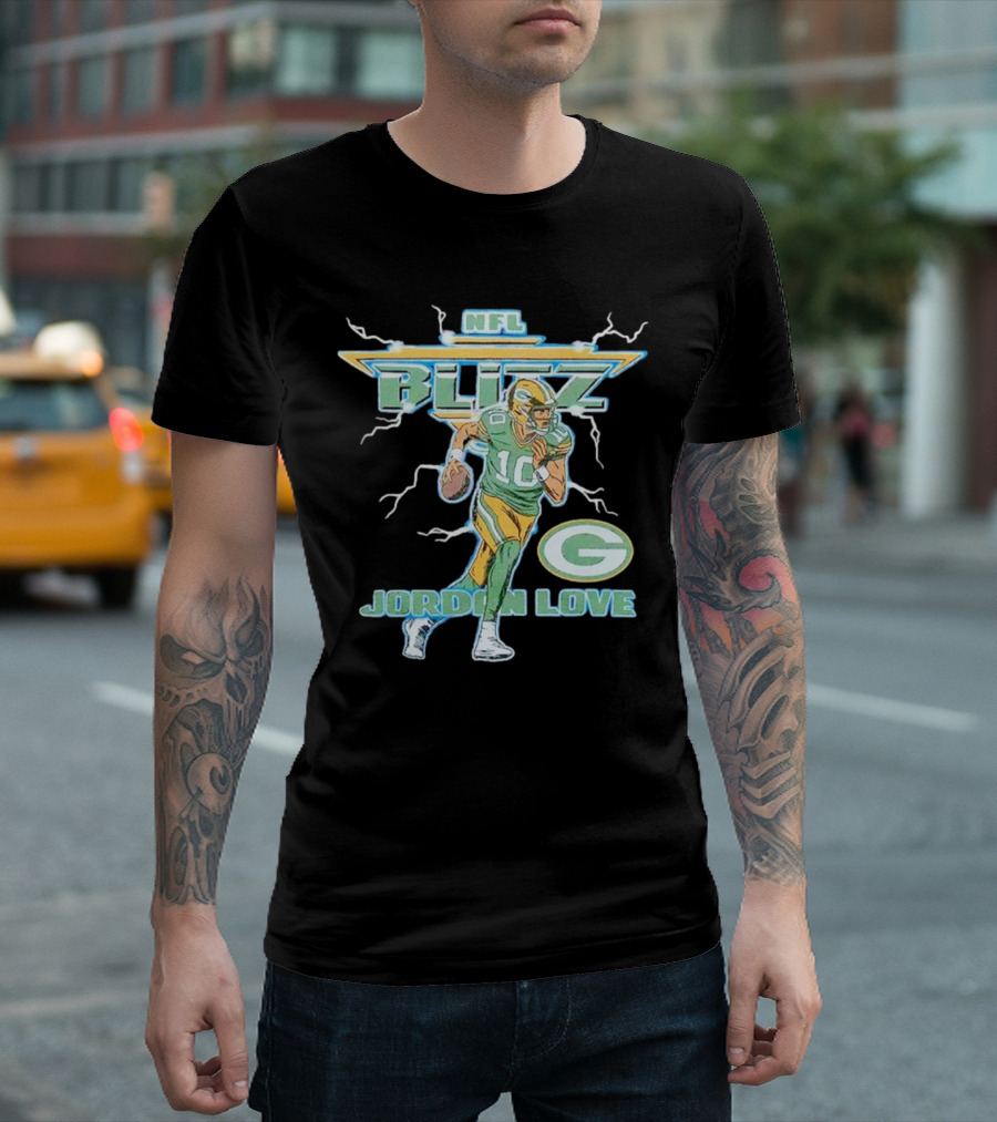 NFL Blitz Jordan Love Packers T-Shirt