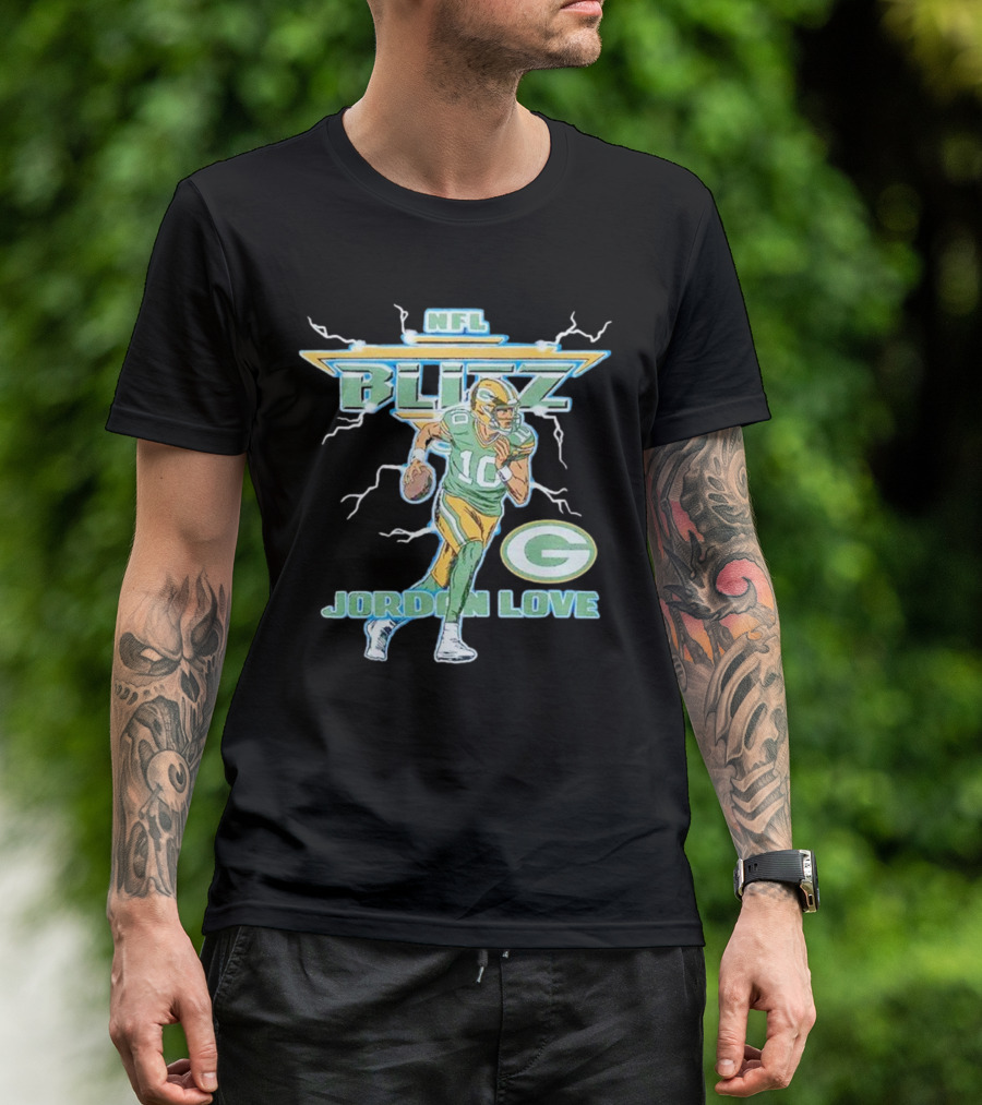 NFL Blitz Jordan Love Packers T-Shirt