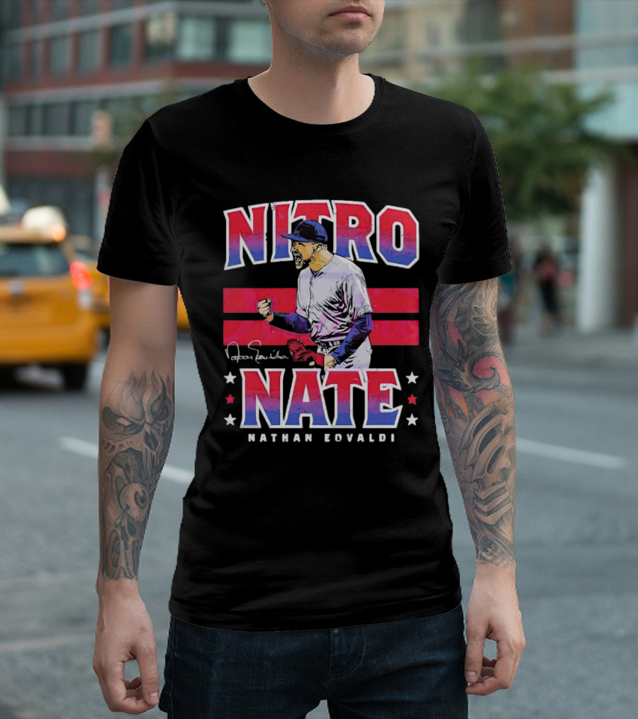 Nitro Nate Nathan Eovaldi Signature Baseball T-Shirt