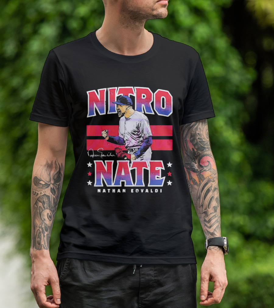 Nitro Nate Nathan Eovaldi Signature Baseball T-Shirt