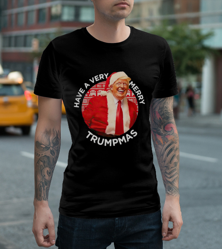 Have A Very Merry Trumpmas Santa Red Christmas Sweater Suit T-Shirt