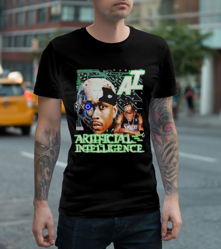AI Allen Iverson Artificial Intelligence 76ers Cybernetic Fusion T-Shirt