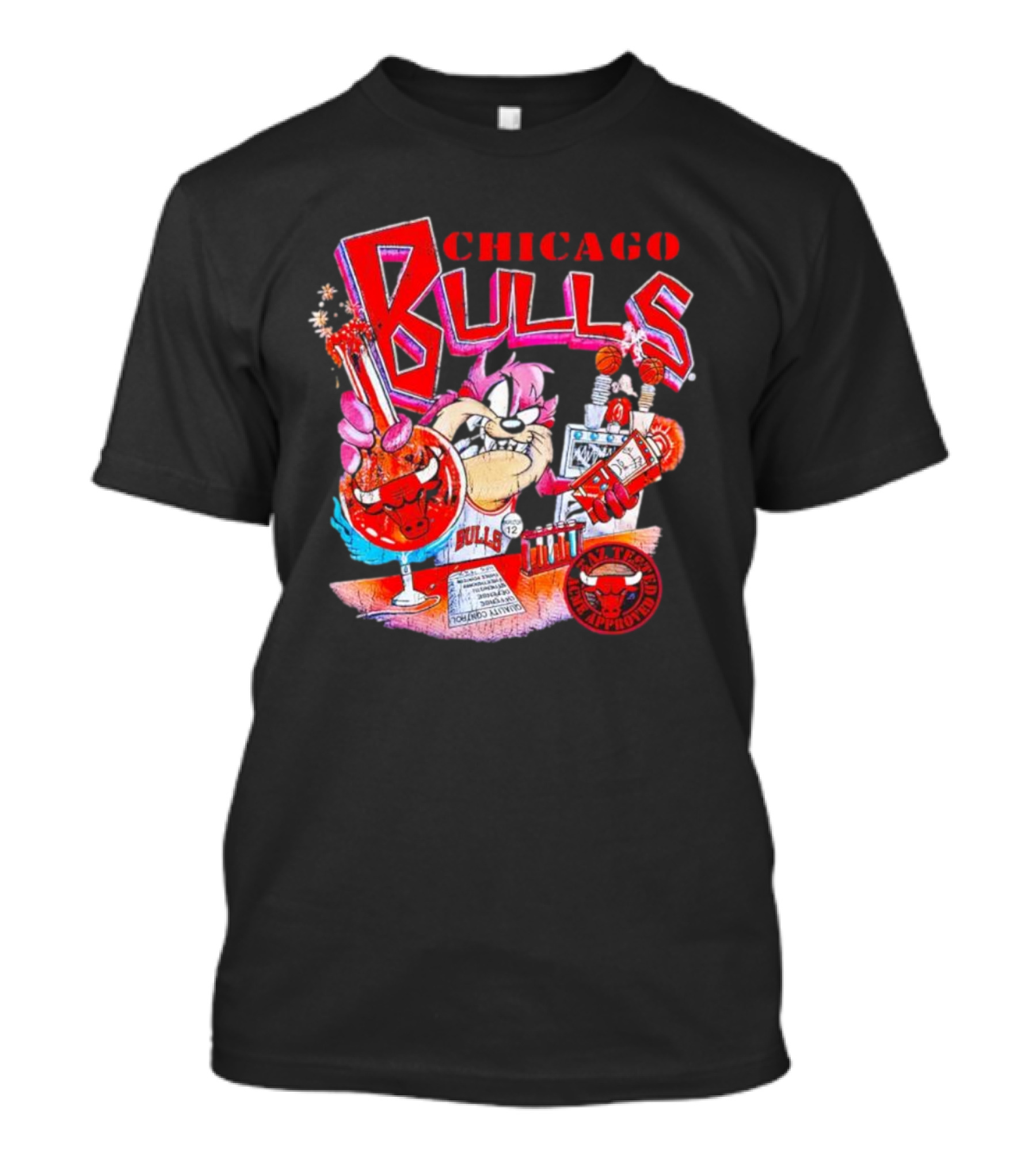 Chicago Bulls Taz NBA Mixology Martian Laboratory Mayhem T-Shirt