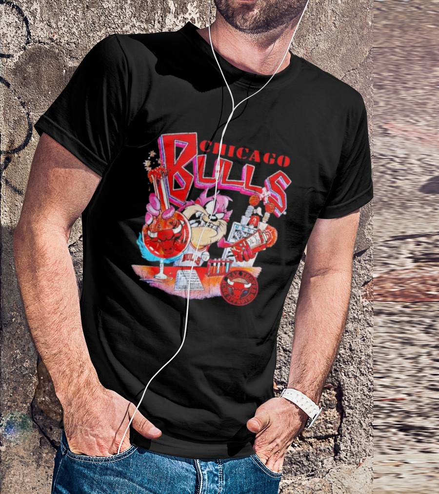 Chicago Bulls Taz NBA Mixology Martian Laboratory Mayhem T-Shirt