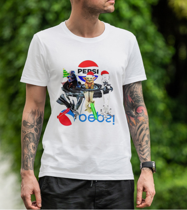 Pepsi Christmas Darth Vader Yoda Stormtrooper T-Shirt