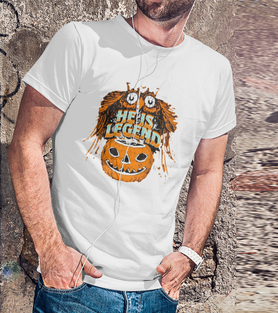 HE IS LEGEND Pumpkin Owl Halloween T-Shirt