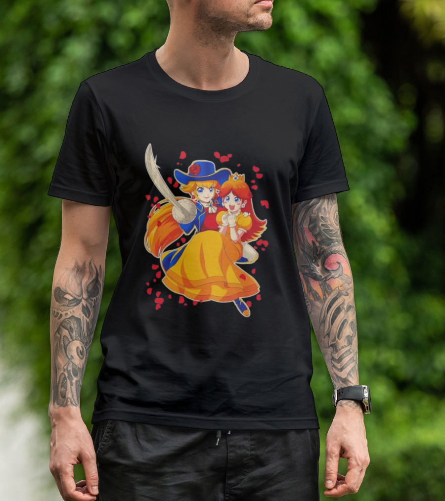 Princess To The Rescue With Heroic Duo And Heart Petals T-Shirt