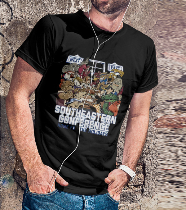 Southeastern Conference West East Rivalry Home For The Holidays T-Shirt