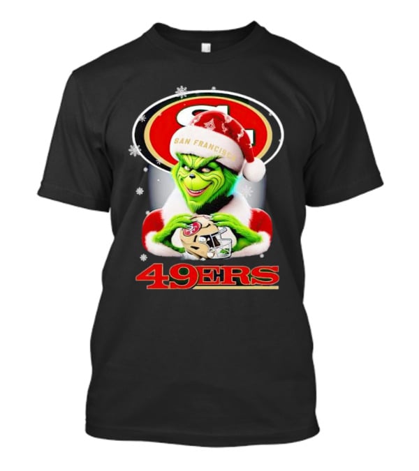 Grinch San Francisco 49ers Christmas Football T-Shirt