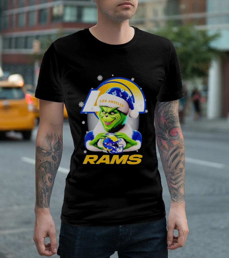 Grinch Los Angeles Rams Christmas T-Shirt