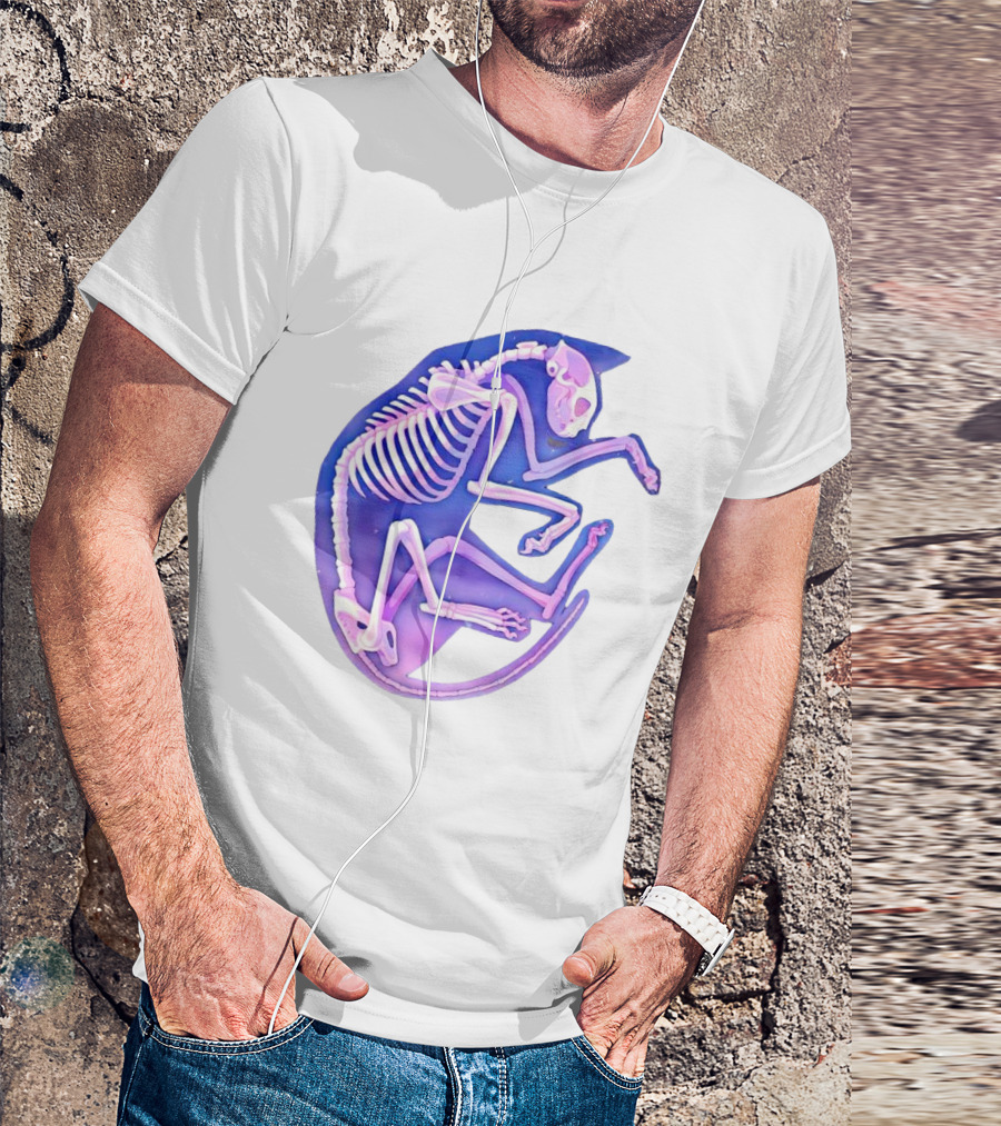 Skeleton Galaxy Cat Cosmic Vibe T-Shirt