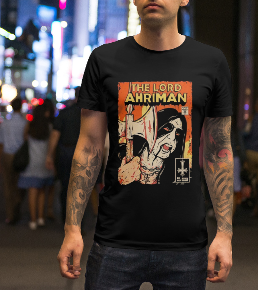 The Lord Ahriman Comic Axe Blood 20 Sep 666 Cover T-Shirt
