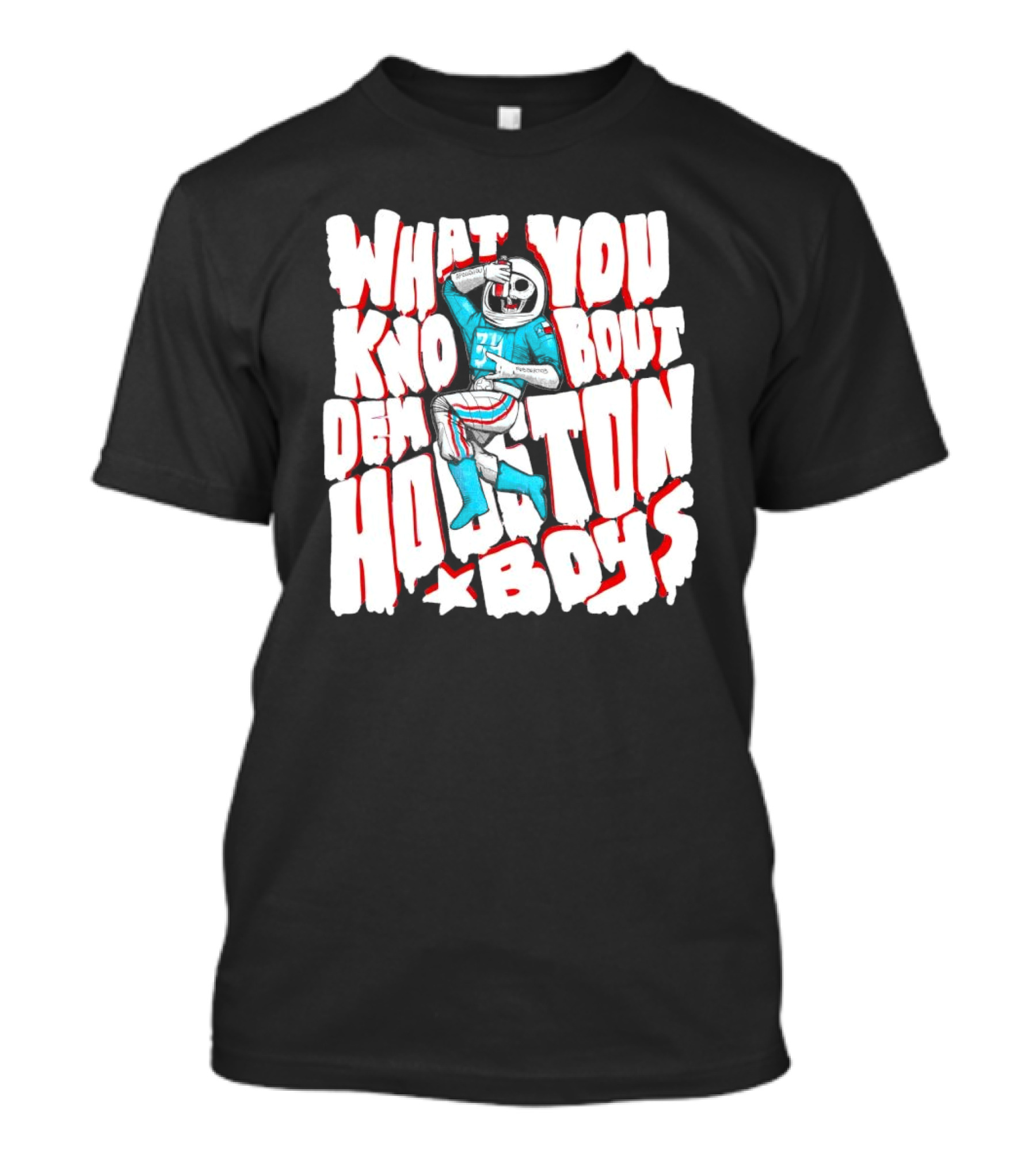 What You Know Bout Dem Houston Boys Astronaut Football T-Shirt