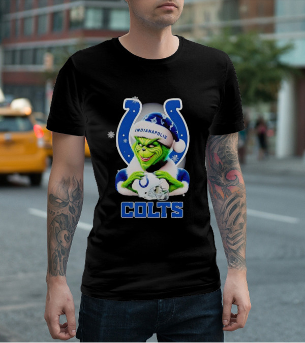 Grinch Indianapolis Colts Christmas Decor T-Shirt