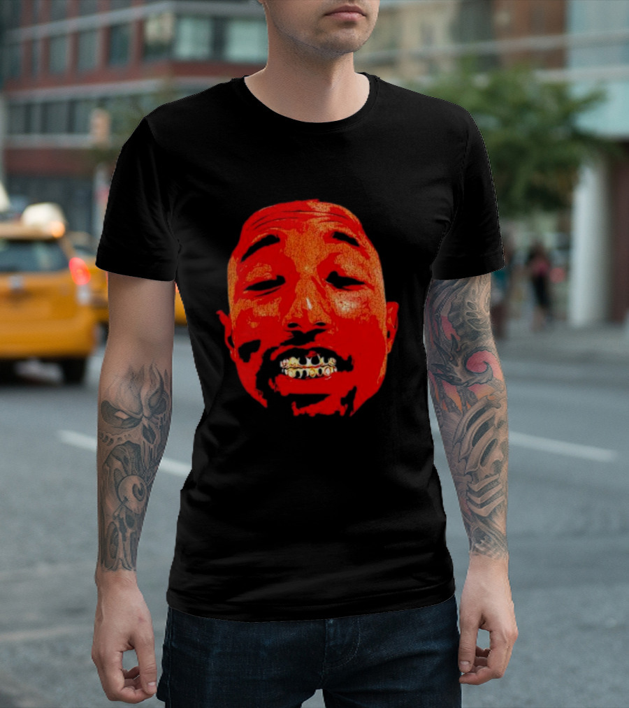 Pharrell Suicide Wrist Red Tee Face Grills T-Shirt
